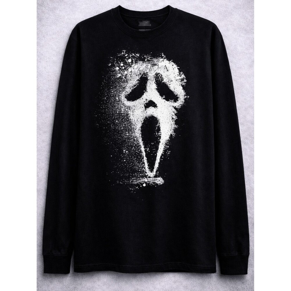 Ghostface Scream Shirt Small Dumbgood Horror Movie Long Sleeve Black Graphic Tee